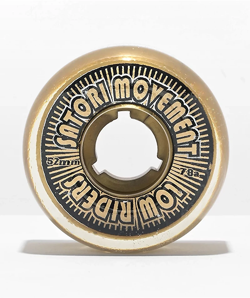 Satori Low Rider 52mm 78a Gold Cruiser Skateboard Wheels