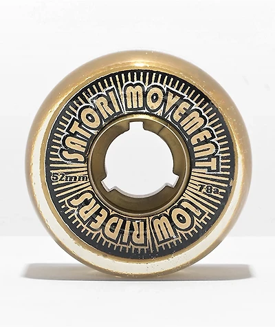 Satori Low Rider 52mm 78a Gold Cruiser Skateboard Wheels