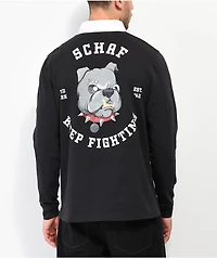Schaf Black & White Long Sleve Rugby Shirt
