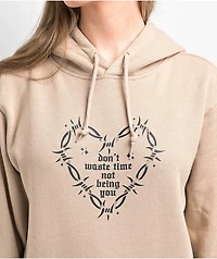 Schaf Don't Waste Time Beige Hoodie