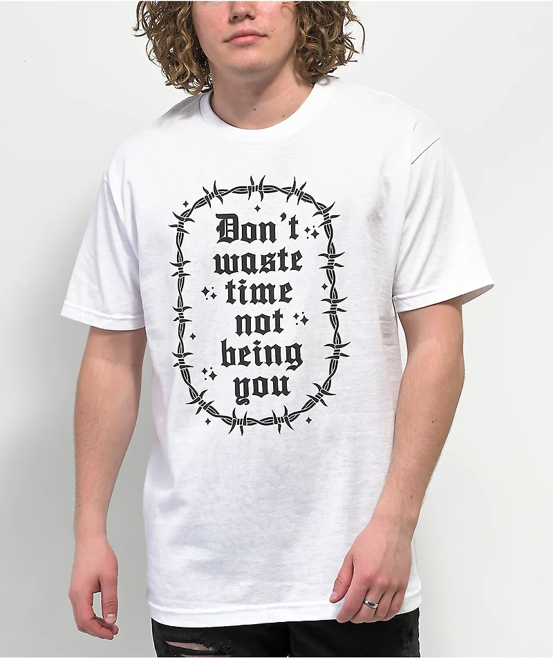 Schaf Don't Waste Time White T-Shirt