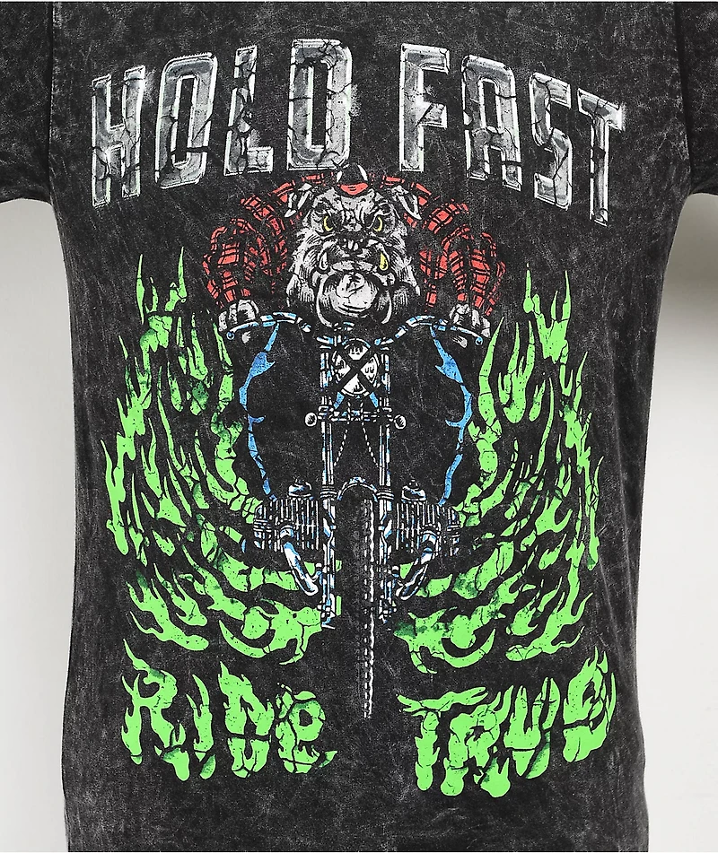 Schaf Hold Fast Black Wash Long Sleeve T-Shirt
