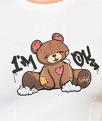 Schaf I'm Ok White Crop T-Shirt
