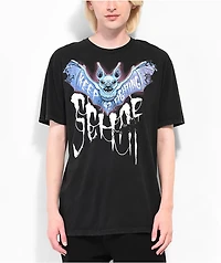 Schaf Keep Fighting Bat Black Wash T-Shirt