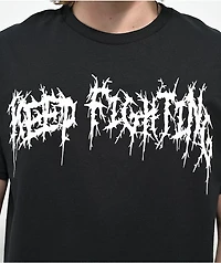 Schaf Keep Fighting Black T-Shirt
