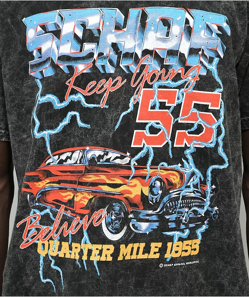 Schaf Quarter Mile Black Wash T-Shirt