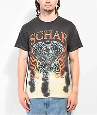 Schaf V Twin Black & Yellow Tie Dye T-Shirt