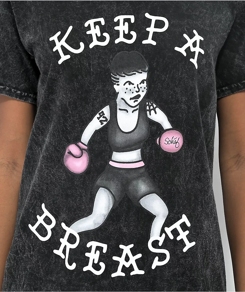 Schaf x Keep A Breast Foundation Black Wash T-Shirt