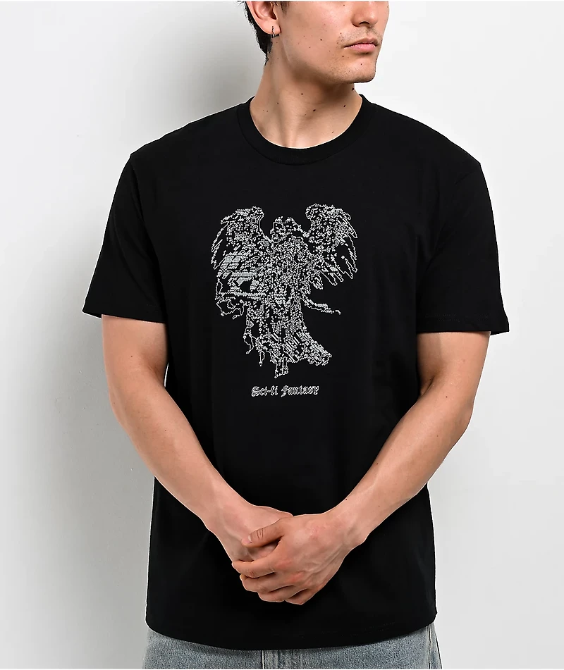 Sci-Fi Fantasy Angel Black T-Shirt