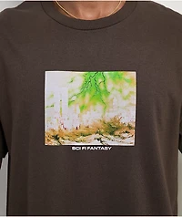 Sci-Fi Fantasy Apocalypse Dark Brown T-Shirt