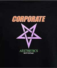 Sci-Fi Fantasy Corporate Aesthetics Black T-Shirt