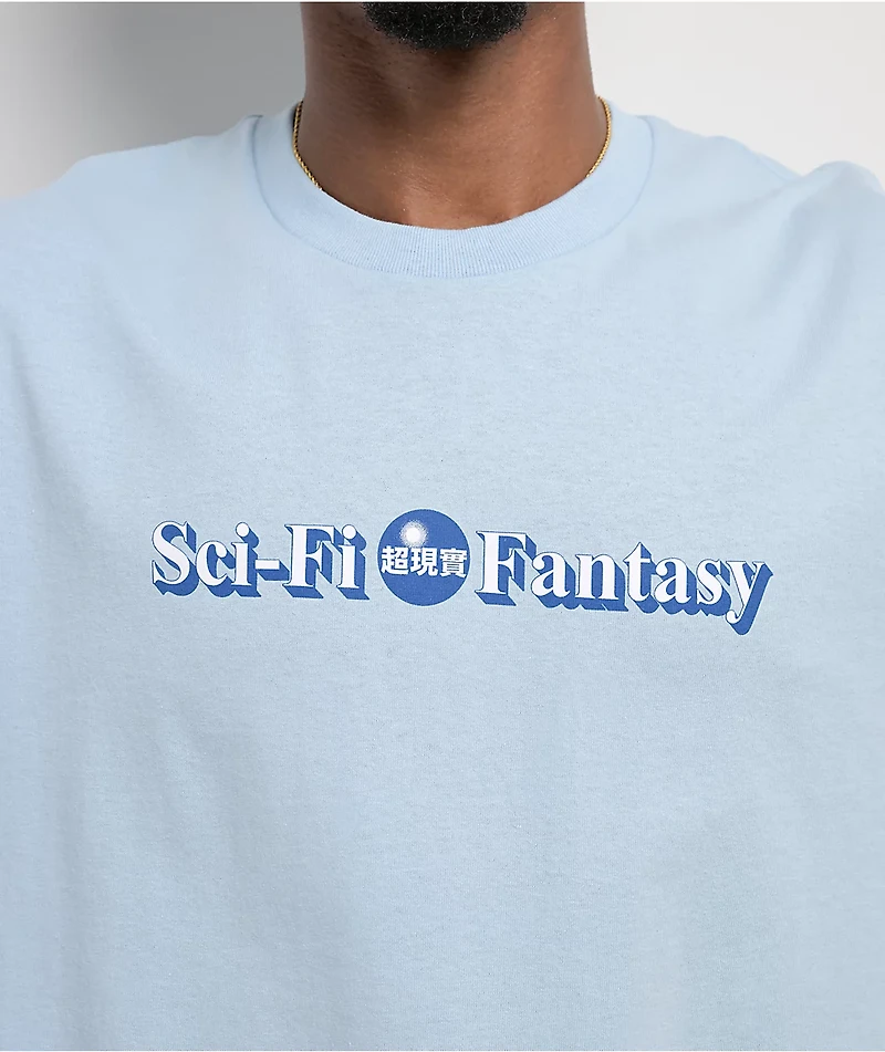 Sci-Fi Fantasy Desk Logo Blue T-Shirt