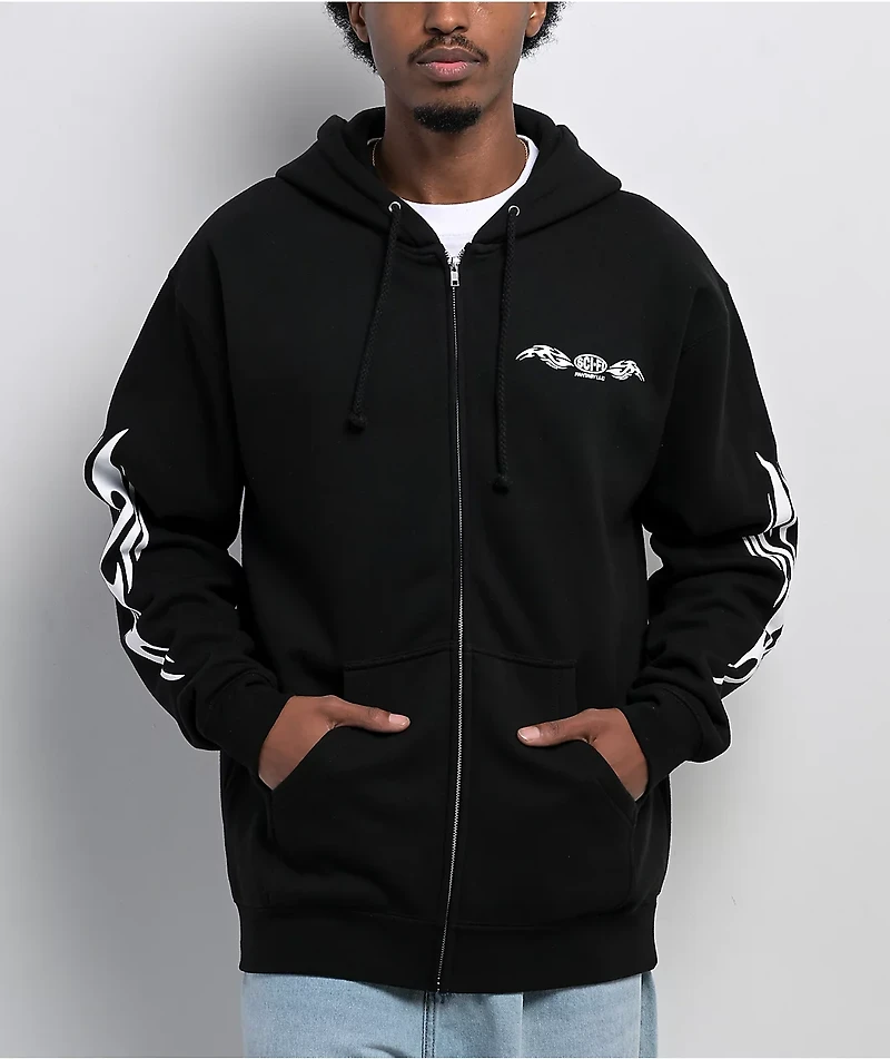Sci-Fi Fantasy Origin Black Zip Hoodie