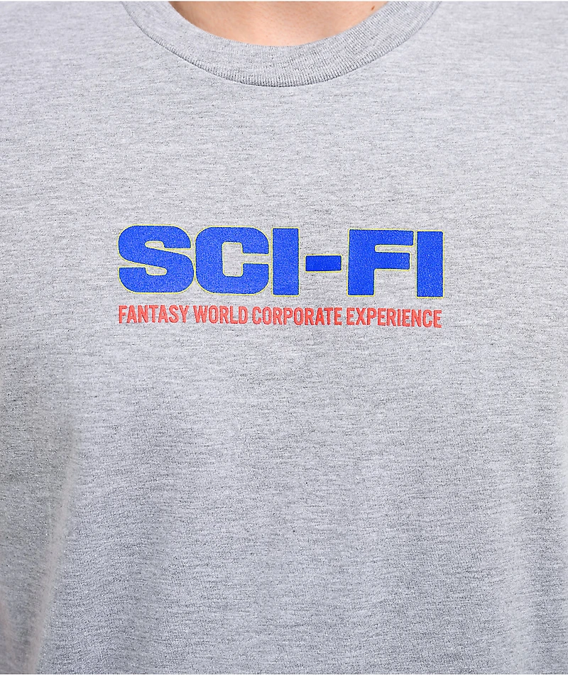 Sci-Fi Fantasy World Grey T-Shirt
