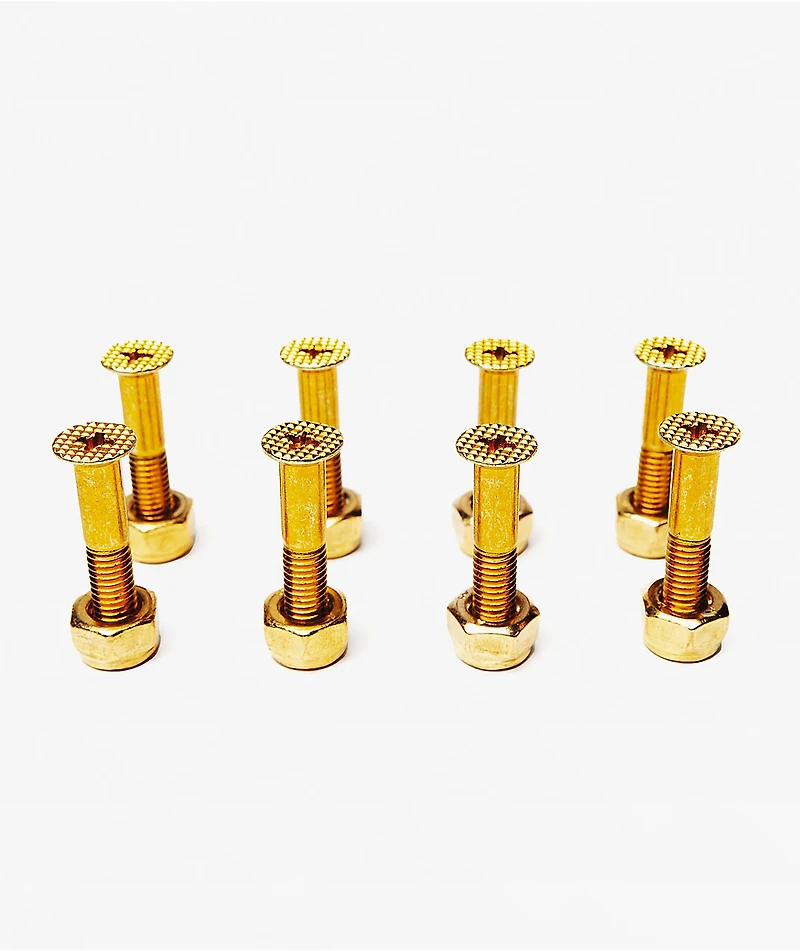 Screw City 1" Amber Gold Skateboard Hardware