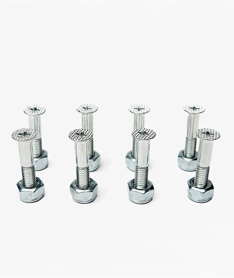 Screw City 1" Moonstone Silver Skateboard Hardware