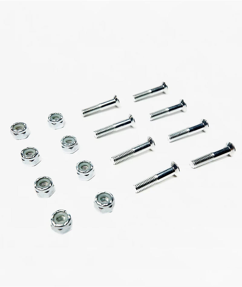 Screw City 1" Moonstone Silver Skateboard Hardware