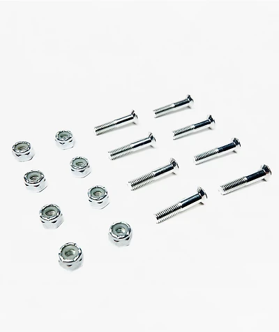 Screw City 1" Moonstone Silver Skateboard Hardware