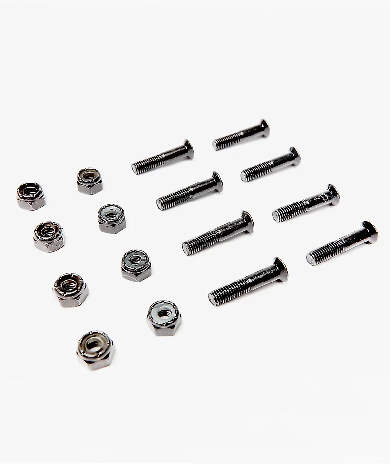 Screw City 1" Onyx Black Skateboard Hardware
