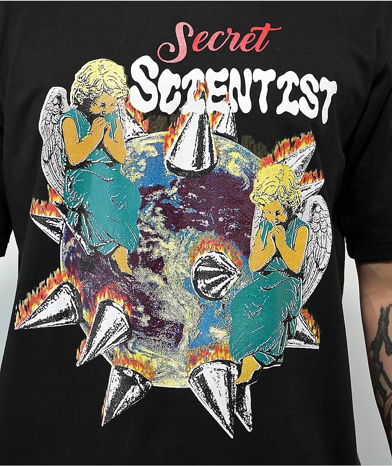 Secret Scientist Angelic End Black T-Shirt