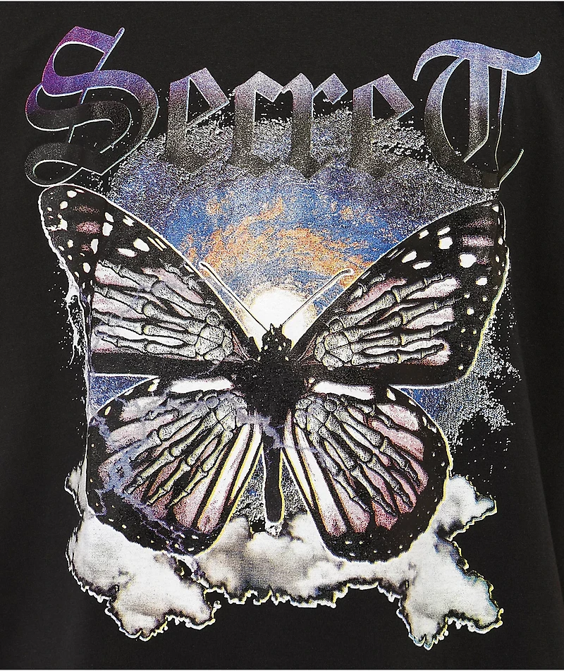 Secret Scientist Butterfly Black T-Shirt