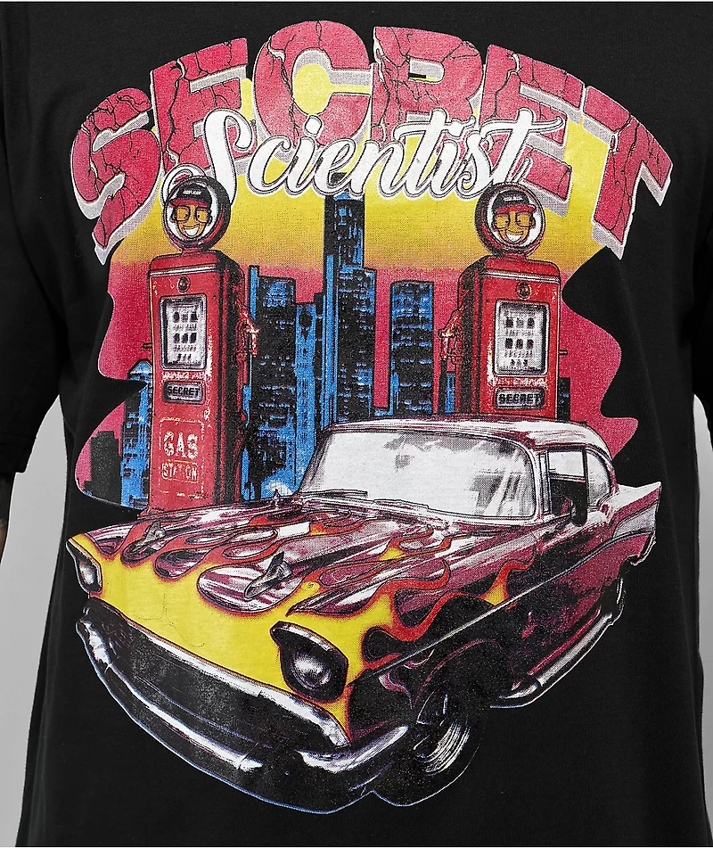 Secret Scientist Cruisin Black T-Shirt