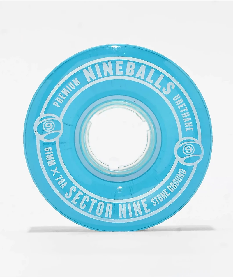 Sector Nine Nineballs 61mm 78a Blue Cruiser Skateboard Wheels