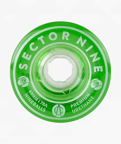 Sector Nine Nineballs 65mm 78a Green Cruiser Skateboard Wheels