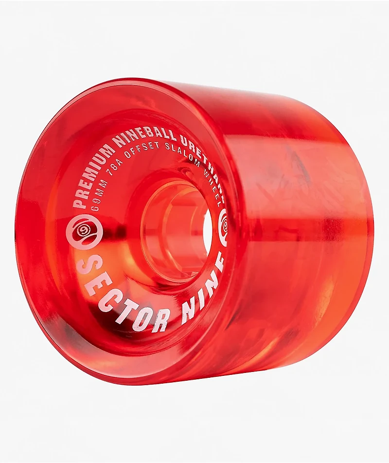 Sector Nine Nineballs 69mm 78a Red Cruiser Skateboard Wheels