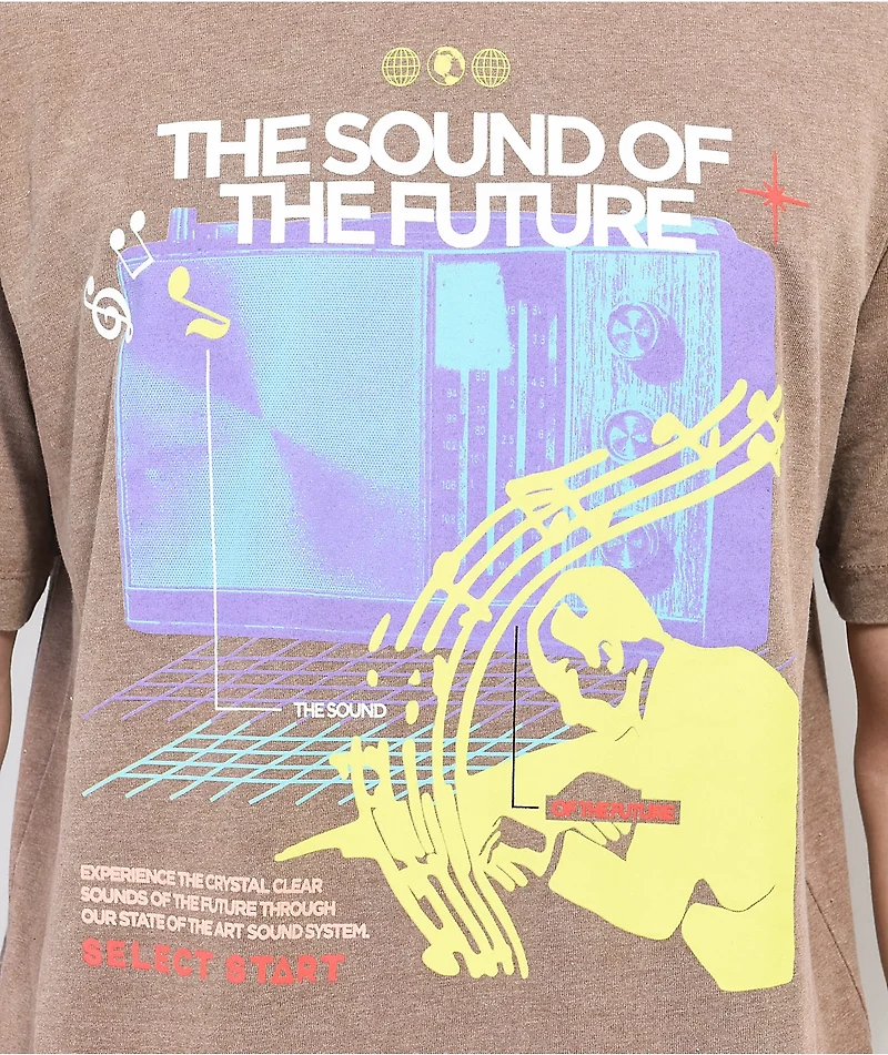 Select Start Sound Of The Future Brown T-Shirt