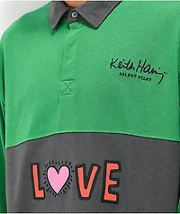 Select Start x Keith Haring Love Green Rugby Shirt