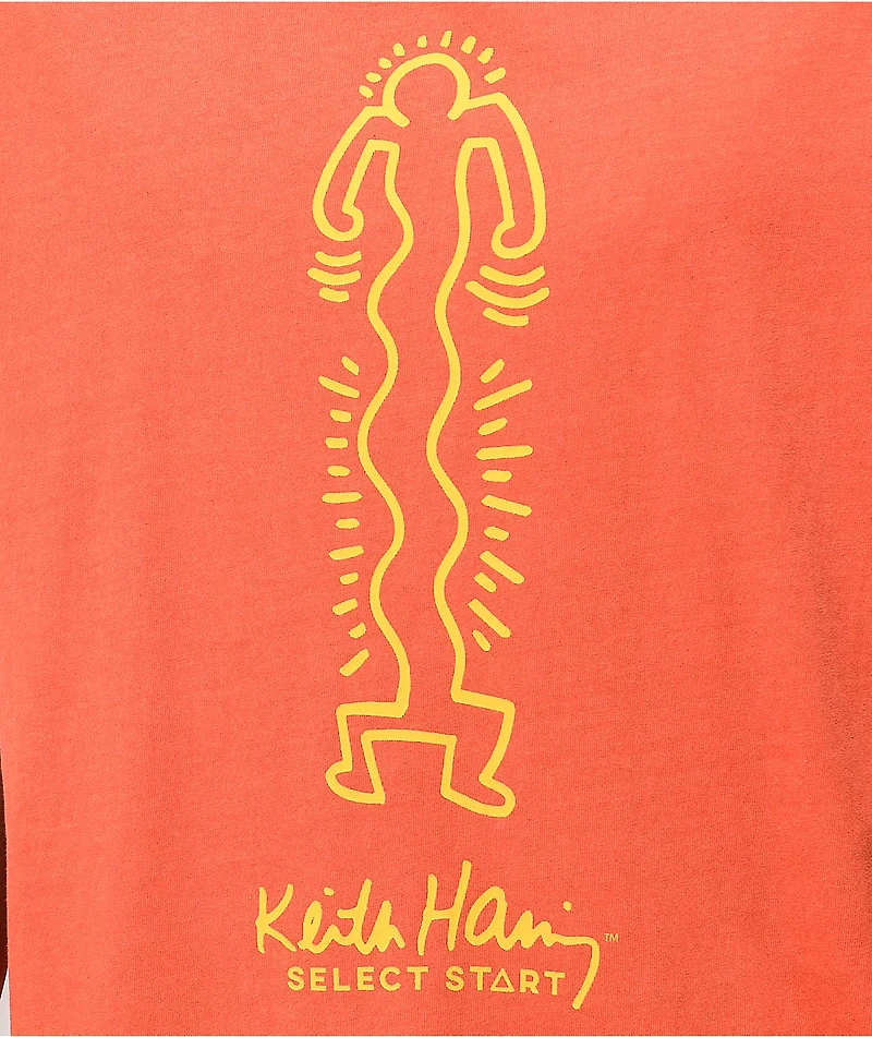 Select Start x Keith Haring Outline Red Wash T-Shirt