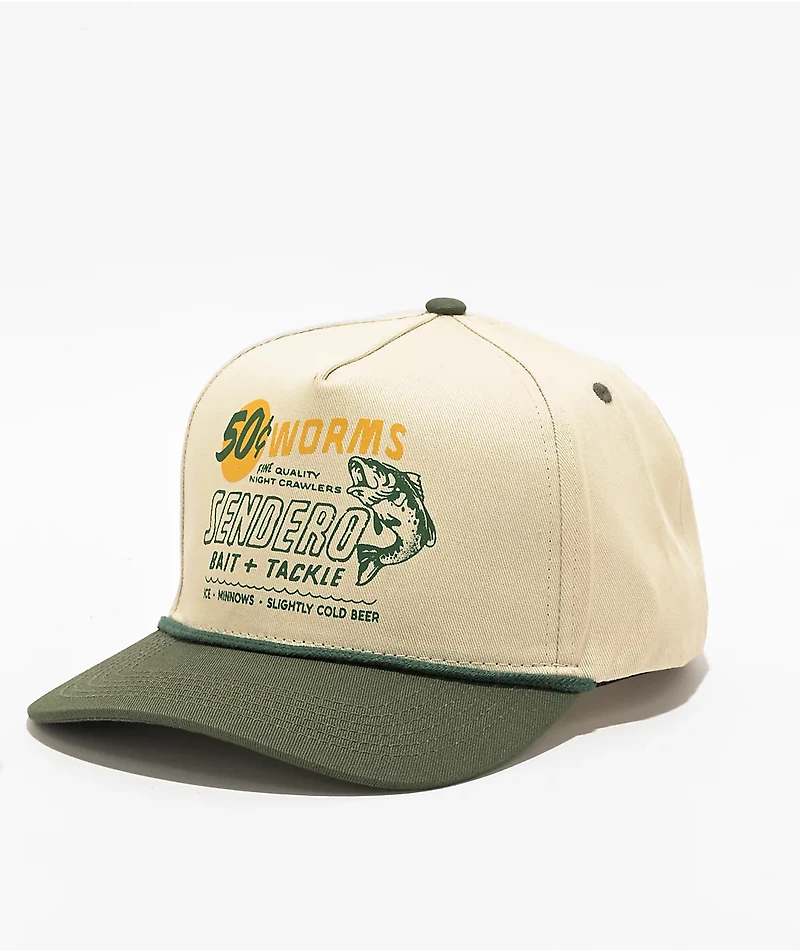 Sendero 50 Cent Worms Beige Snapback Hat