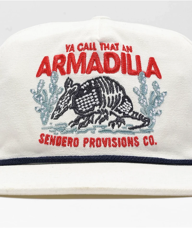 Sendero Armadilla White Snapback Hat