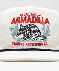 Sendero Armadilla White Snapback Hat