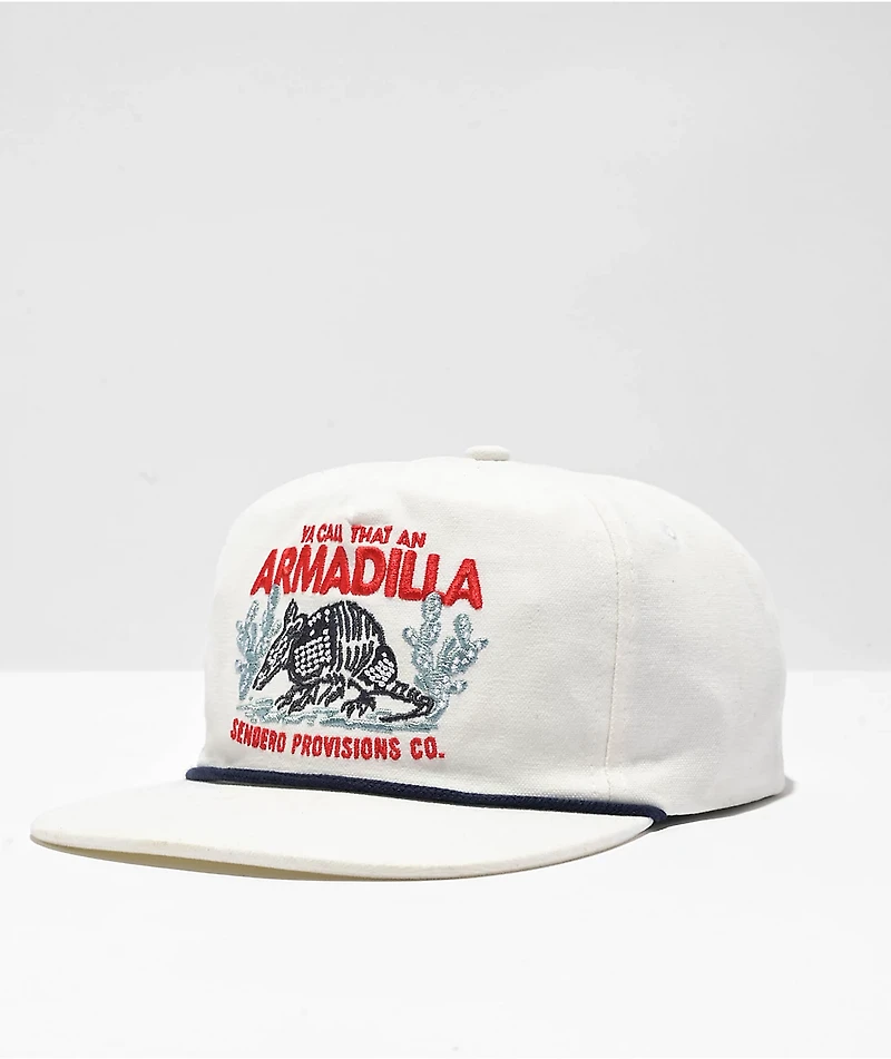 Sendero Armadilla White Snapback Hat