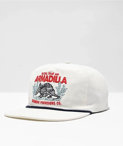 Sendero Armadilla White Snapback Hat