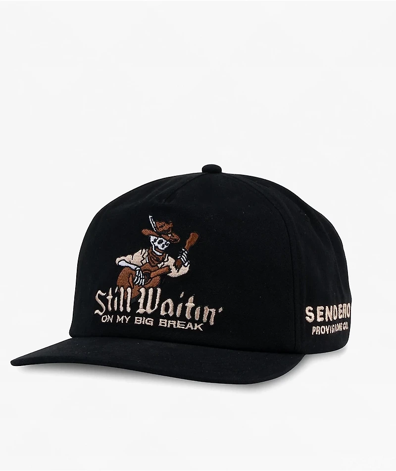 Sendero Big Break Black Canvas Snapback Hat