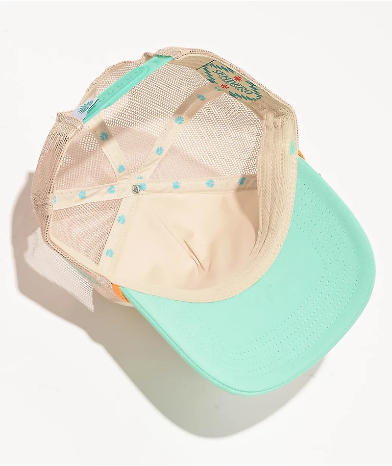 Sendero Coastal Cowgirl Cream & Teal Trucker Hat