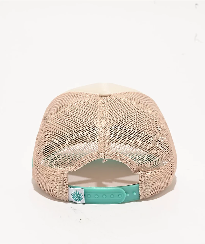 Sendero Coastal Cowgirl Cream & Teal Trucker Hat