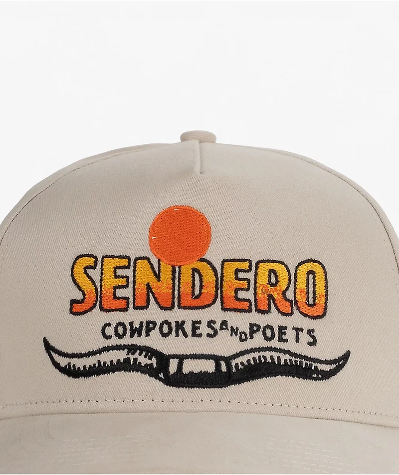 Sendero Cowpokes And Poets Natural Snapback Hat