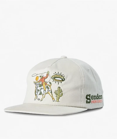 Sendero Greetings Natural Canvas Snapback Hat