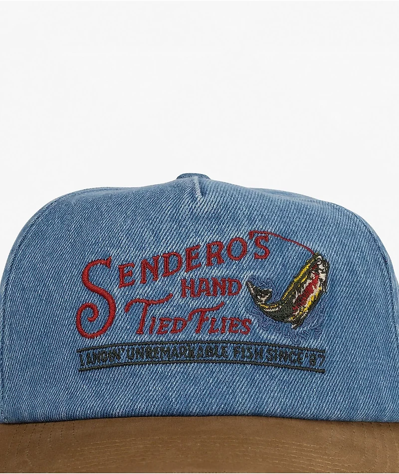 Sendero Hand Tied Flies Blue & Brown Snapback Hat