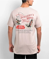 Sendero Hand Tied Flies Tan T-Shirt