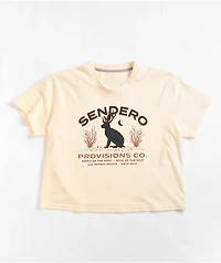 Sendero Jackalope Cream Crop T-Shirt