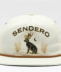 Sendero Jackalope White Snapback Hat