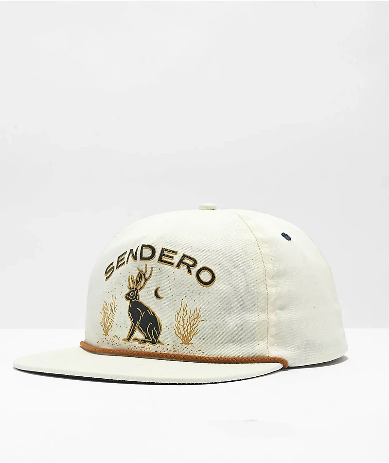 Sendero Jackalope White Snapback Hat