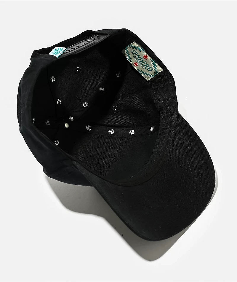 Sendero Never Was A Horse Black Canvas Snapback Hat