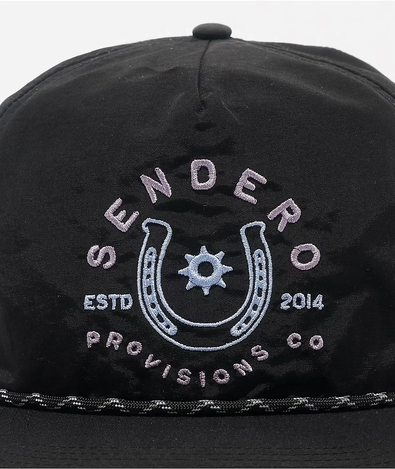 Sendero No Luck Black Snapback Hat