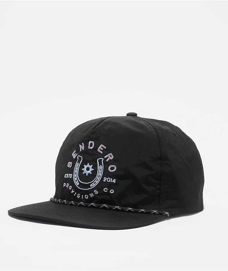 Sendero No Luck Black Snapback Hat
